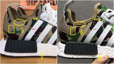 adidas x bape nmd real vs fake|are nmd shoes real.